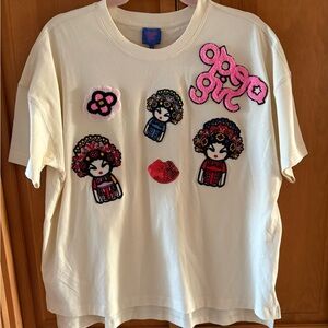 Opera Girl by Vivienne Tam Badge Loose Tee (XS) Limited Edition High Fashion NWT